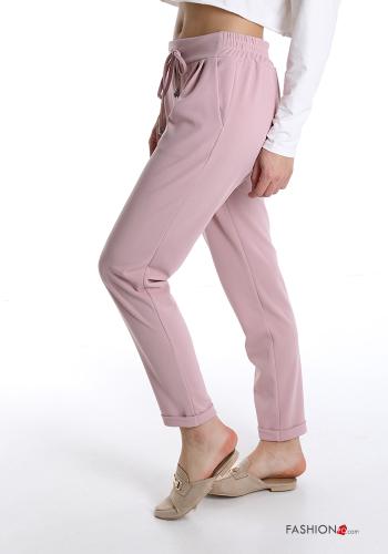  Pantalones con bolsillos con cinta 