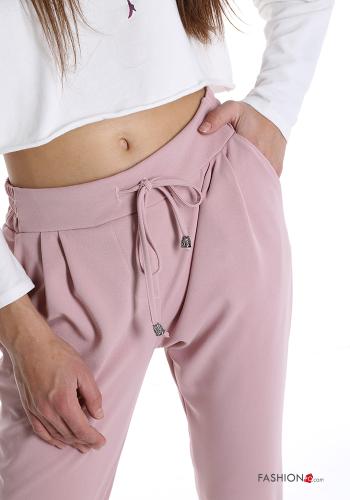  Pantalones con bolsillos con cinta 