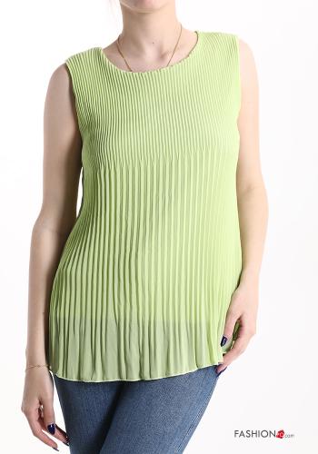  pleated Tank-Top  Lime