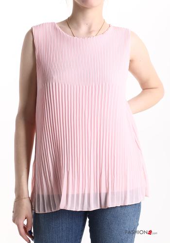  pleated Tank-Top  Pink