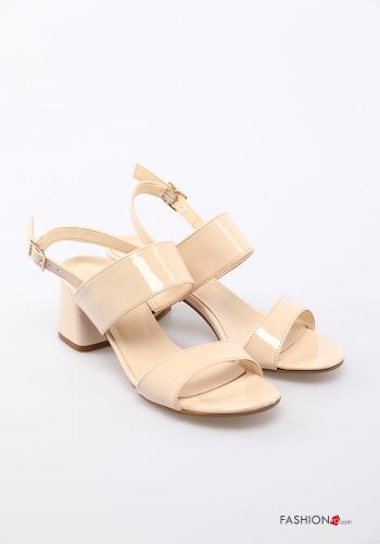  Genuine Leather Sandals with strap Dusty pink