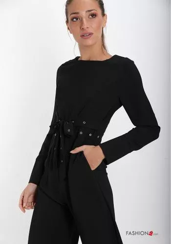 Jumpsuit  with pockets with studs with bow