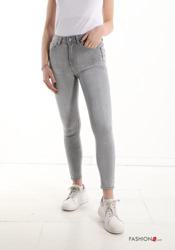  Cotton Jeans with pockets Grey