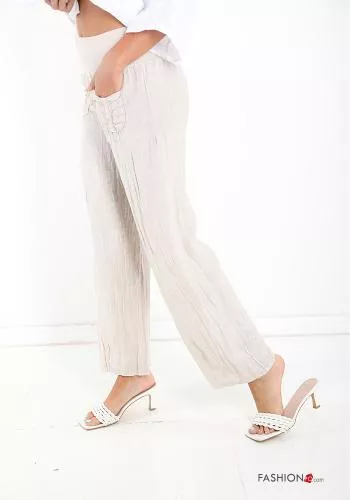  Linen Trousers with pockets
