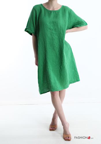  Kleid aus Leinen  Grün