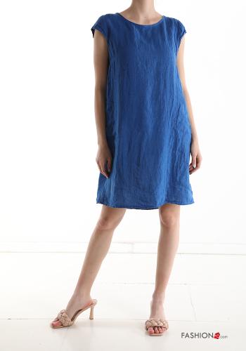  Linen Dress  Blue