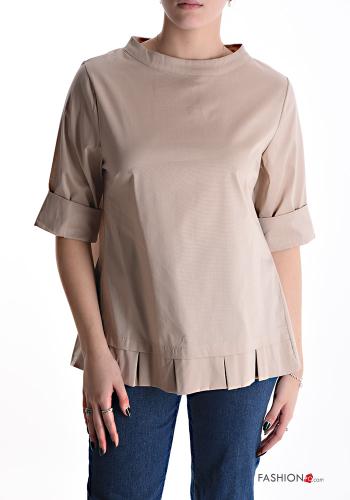  kurze ärmel Bluse aus Baumwolle 
