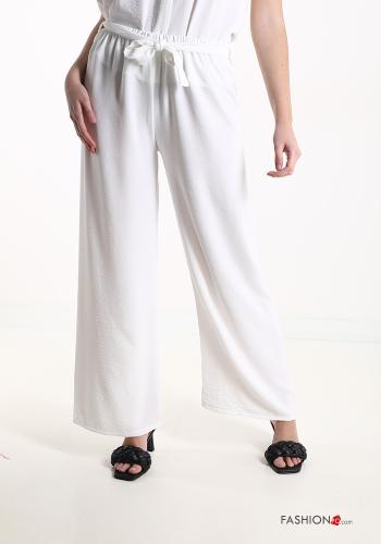  Trousers with bow White