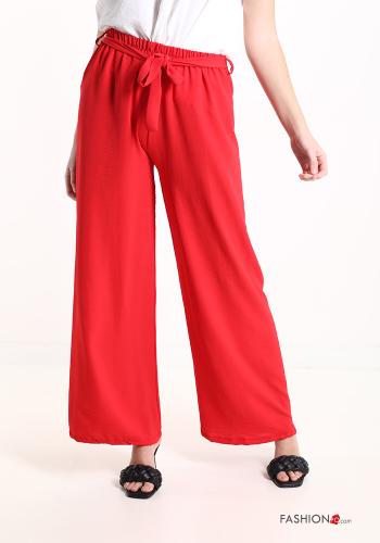  Trousers with bow Red