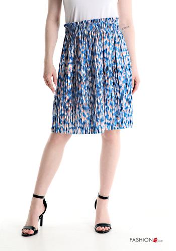  Multicoloured pleated Skirt with elastic