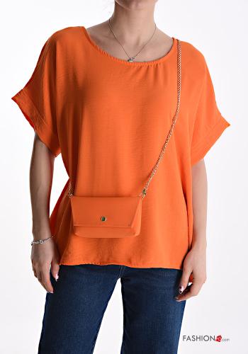  short sleeve Blouse with bag Orange