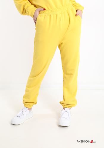  Sportliche Hose aus Baumwolle  Gelb
