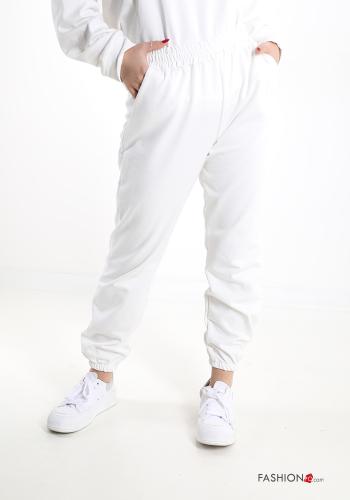  Sportliche Hose aus Baumwolle  Weiß