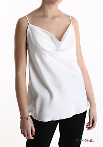  Top raso  Bianco