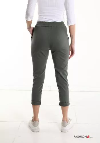  Trousers with drawstring with elastic with pockets