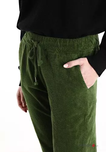  Pantalones de Algodón de Terciopelo con bolsillos con moño 