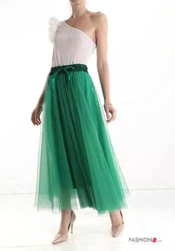  tulle Skirt with bow with lining