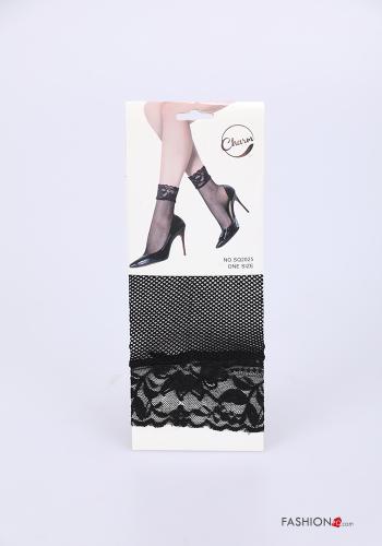  lace Sheer Socks  Black