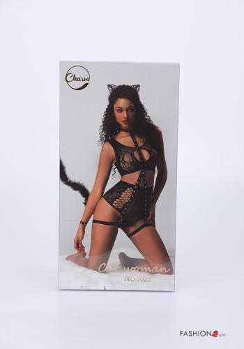  Tiere Muster Spitze- Bodystocking 