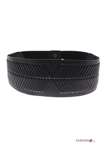  faux leather Belt with elastic