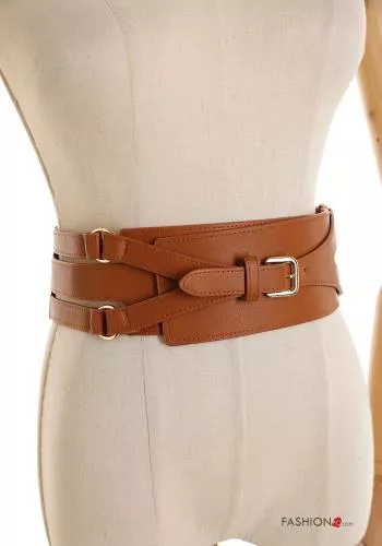  faux leather Belt with elastic