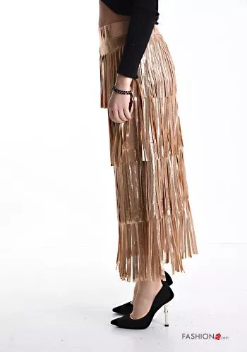  Longuette Skirt with fringe with elastic