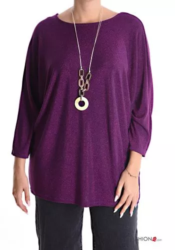  lurex Blouse with necklace