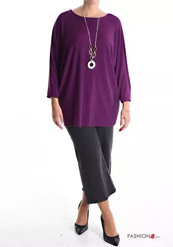  lurex Blouse with necklace