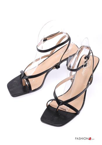  Kunstleder High Heel mit Knöchelriemen