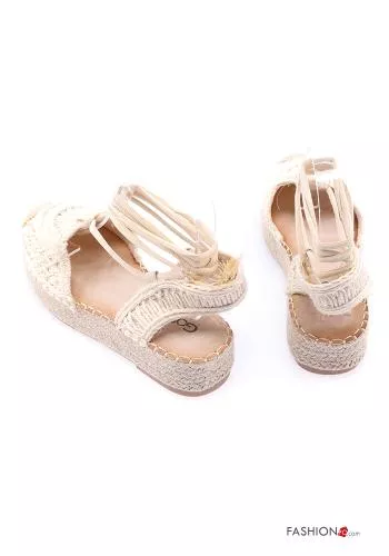  Embroidered Espadrilles Ankle strap