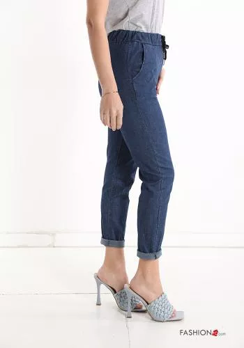  Cotton Jeans with pockets with bow