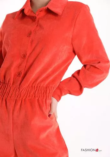  Velvet Jumpsuit with buttons