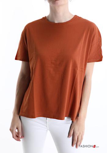  Cotton T-shirt  Brown