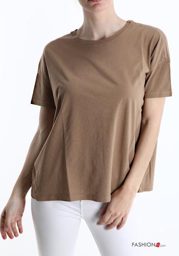 Cotton T-shirt  Camel
