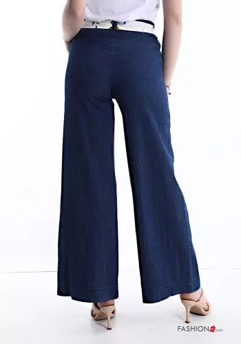  Jeans en Coton avec poches avec ruban 
