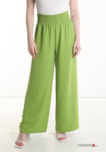 high waist wide leg Trousers with elastic