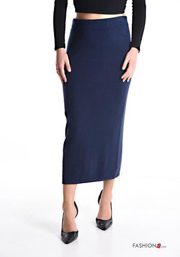  Longuette Skirt with elastic Midnight blue