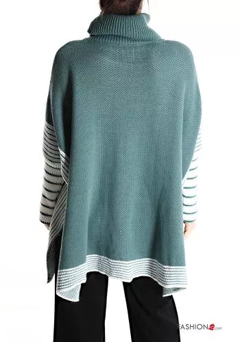  Striped turtleneck Wool Mix Sweater 