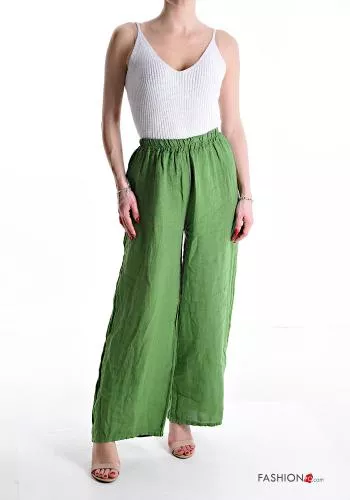  Linen Trousers with elastic