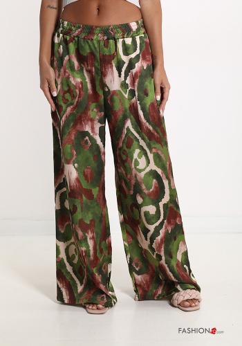  Abstract print Trousers 