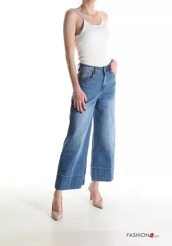  Jeans en Coton évasé avec poches 