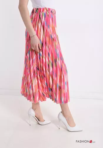  Multicoloured pleated Skirt 