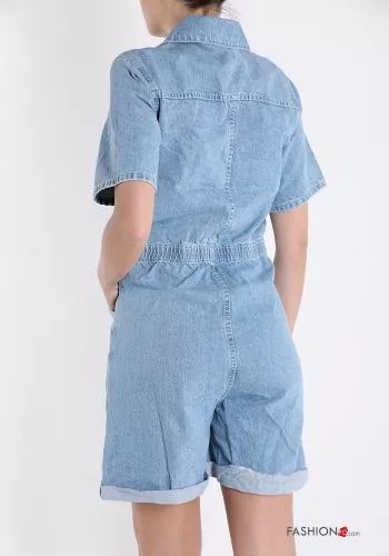  denim Jumpsuit with pockets with zip