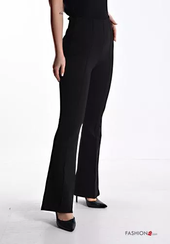  flared Cotton Trousers with elastic