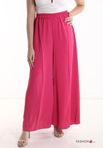  wide leg Trousers with elastic Fucsia