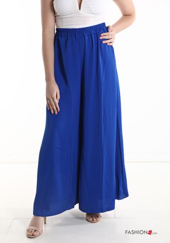  wide leg Trousers with elastic Blue