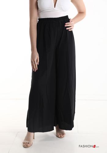  wide leg Trousers with elastic Black