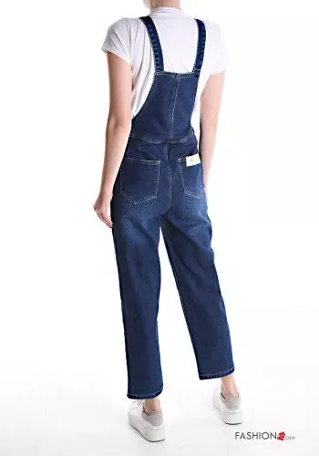  denim Cotton Dungaree with buttons with pockets