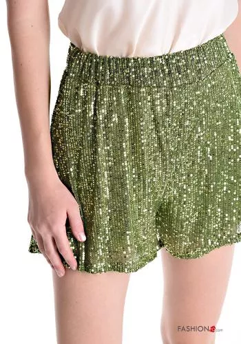  Shorts with sequins with elastic