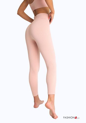  nahtloser Gerippte Leggings  Puce